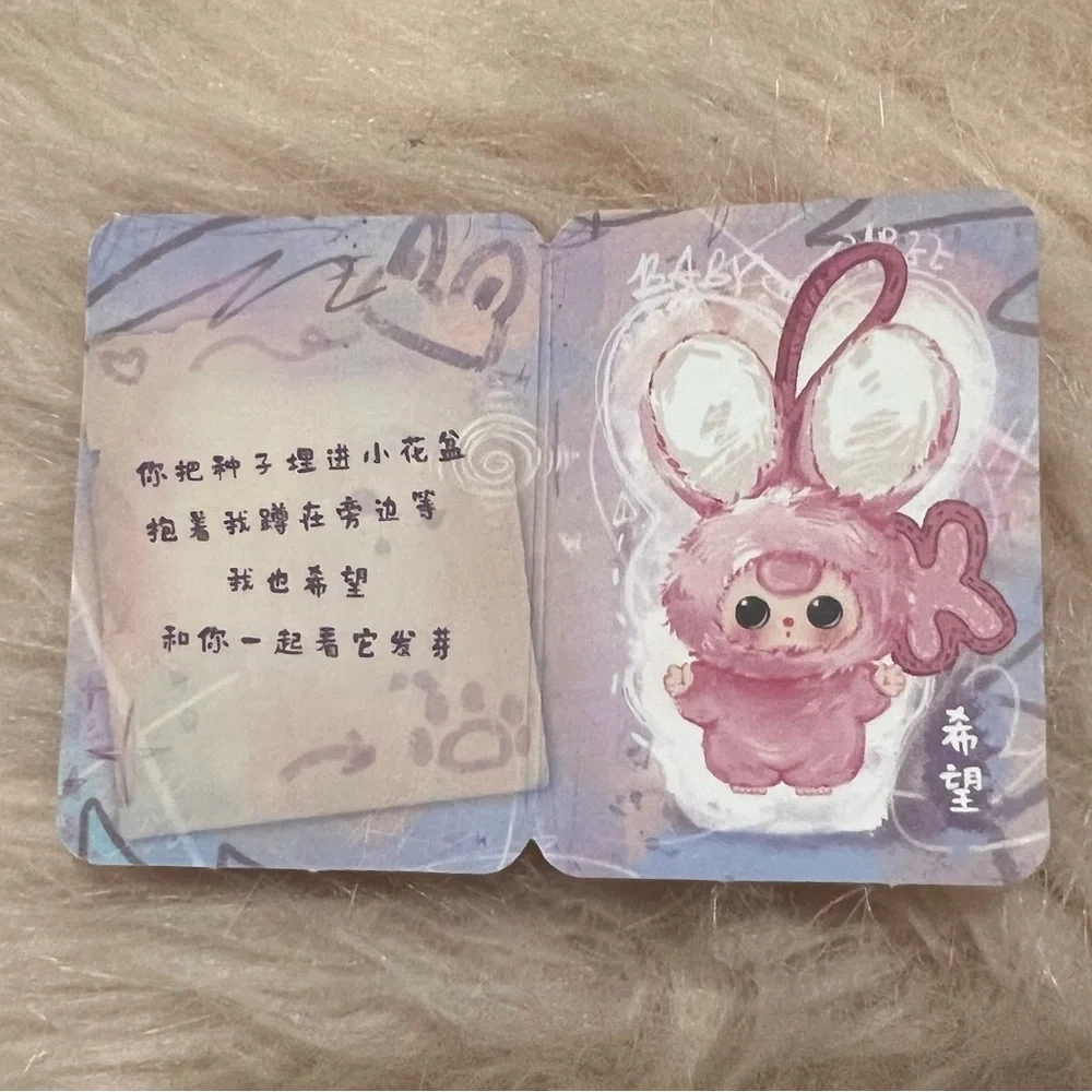 AUTHENTIC Baby Three Super Mini Bunny Plush Pendant w/ Letter K - Picture 3 of 4